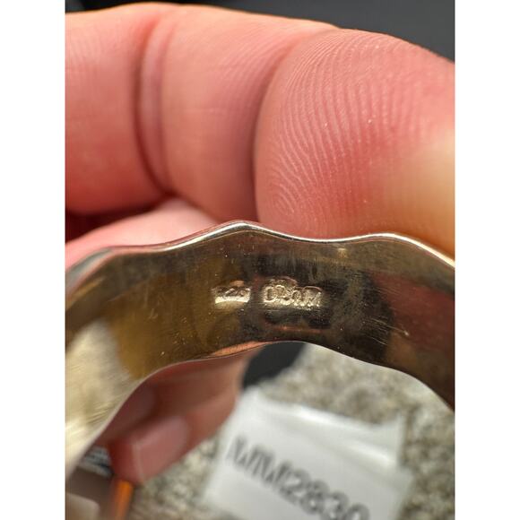 DbM Kensington Signed Spinner Diamond Band Ring Sterling Silver 925 Size 6 - Picture 9 of 11